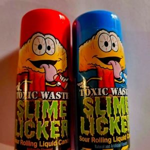 Slime lickers one strawberry an one blue razzberry